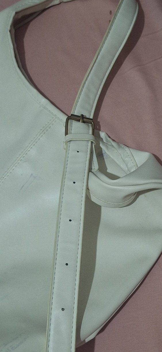 Tokalı Beyaz Kadın Omuz Çantası - Görsel 3