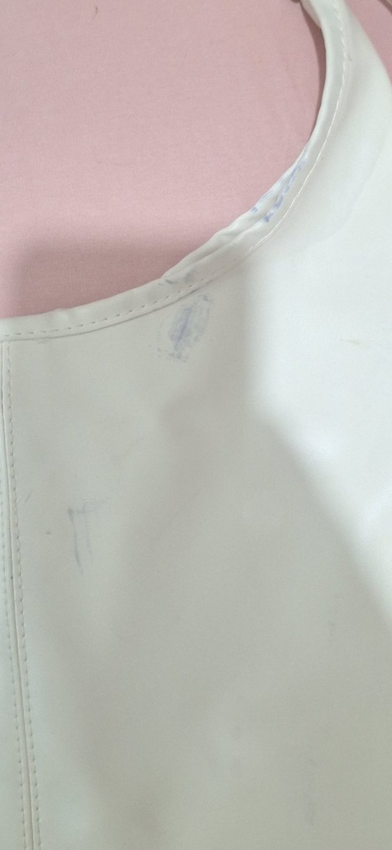 Tokalı Beyaz Kadın Omuz Çantası - Görsel 2