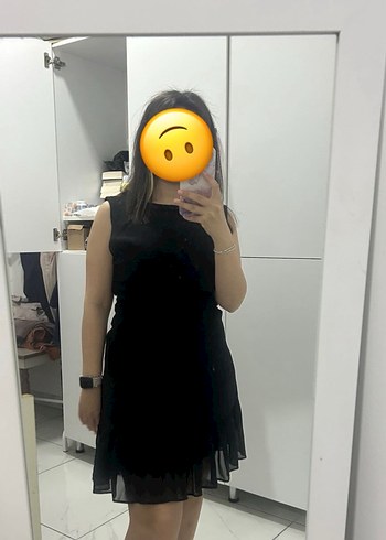 Siyah Şeffaf Detaylı Mini Abiye Elbise