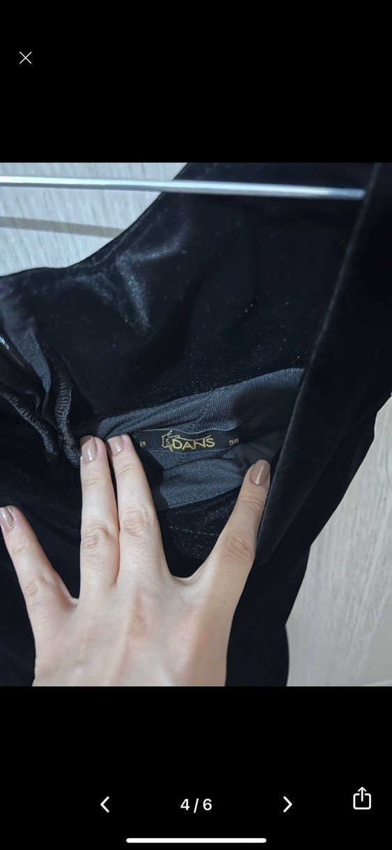 Siyah Drapeli Midi V Yaka Kadın Elbise - Görsel 2