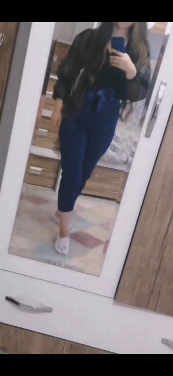 Kadın Mavi Midi Kot Cigarette Pantolon - Görsel 2