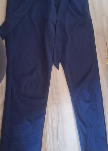 Kadın Mavi Midi Denim Cigarette Pantolon - Görsel 5