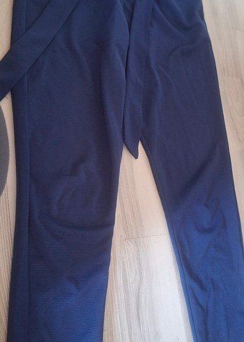 Kadın Mavi Midi Denim Cigarette Pantolon - Görsel 4