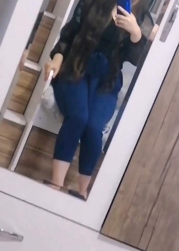 Kadın Mavi Midi Denim Cigarette Pantolon - Görsel 2