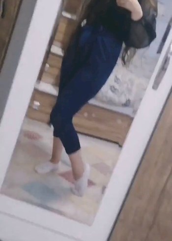 Kadın Mavi Midi Denim Cigarette Pantolon - Görsel 3