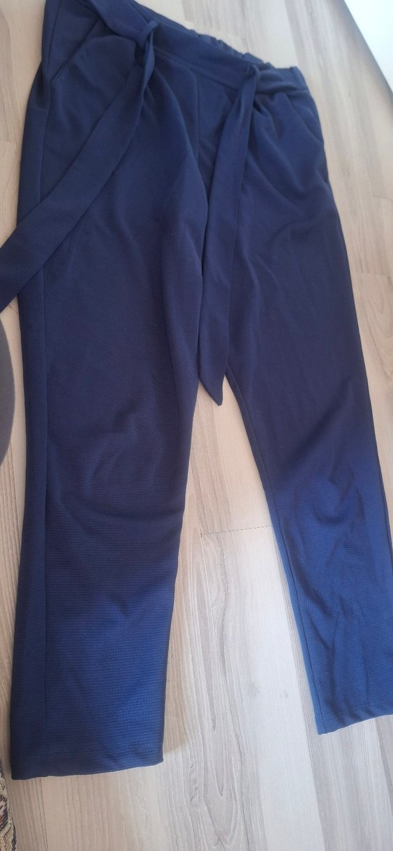 Kadın Mavi Midi Denim Cigarette Pantolon - Görsel 4