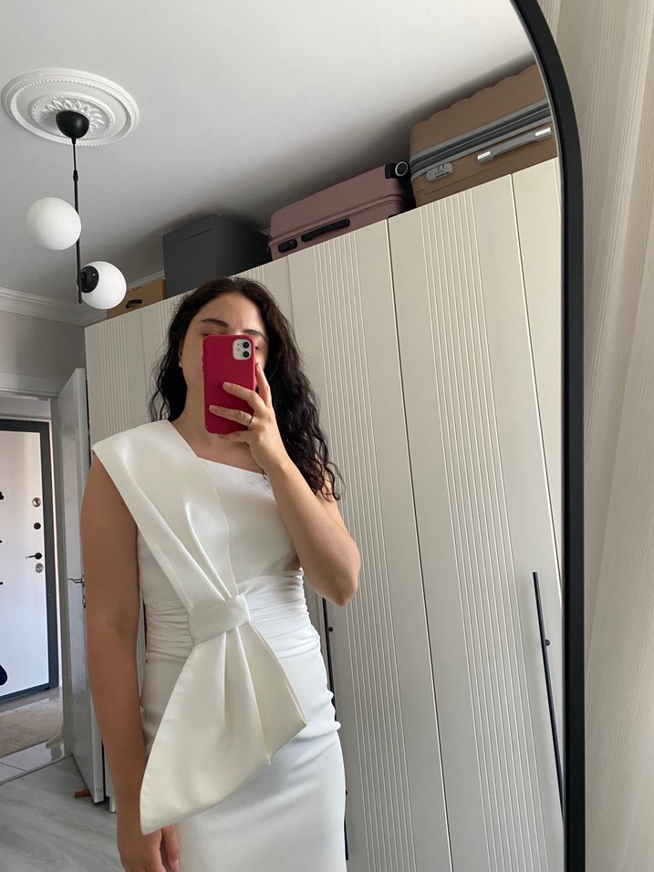 Beyaz nişan nikah elbisesi - Görsel 4