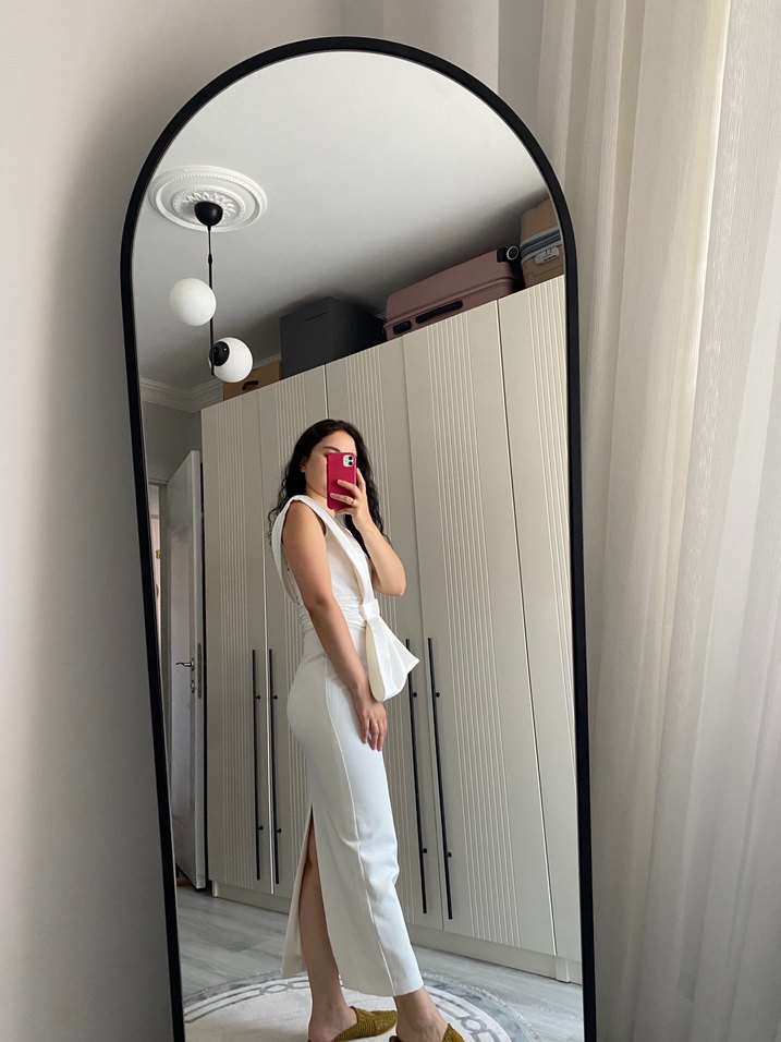 Beyaz nişan nikah elbisesi - Görsel 3