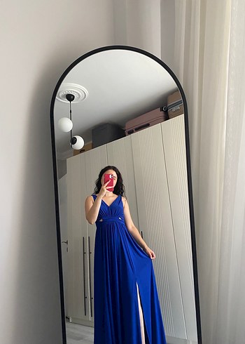 Mavi Uzun Askılı Elbise - Görsel 2