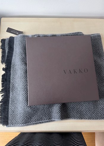 Gri Erkek Atkı, %100 yün - Görsel 3