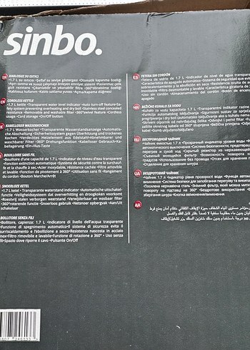 Sinbo SK8006 Kablosuz Su Isıtıcı Beyaz - Görsel 3