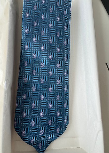Vakko Lacivert Desenli Erkek Kravat - Görsel 2