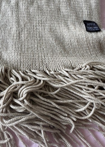 Bohem Örgü Kadın Şal - Haki Tonlar - Görsel 3