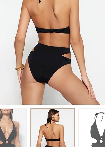 Siyah Bağcıklı Mayokini - Görsel 5