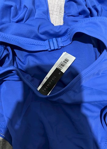 Mavi Askılı Kadın Mayo - Görsel 3