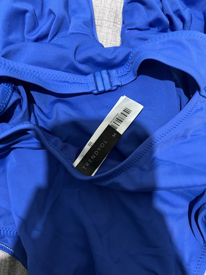 Mavi Askılı Kadın Mayo - Görsel 3