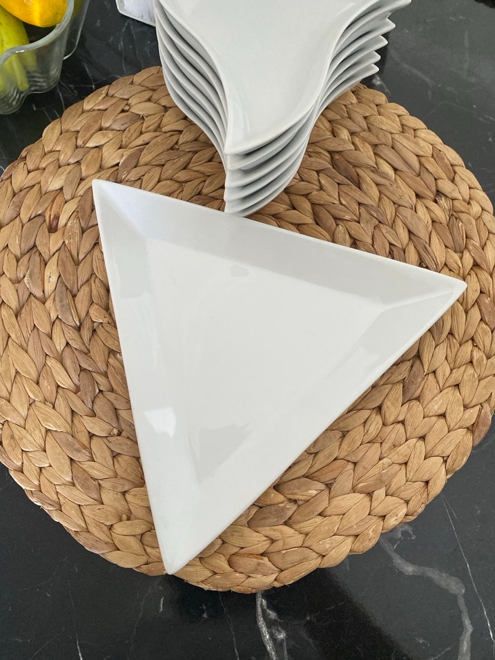 Beyaz porselen tabak seti - Görsel 3