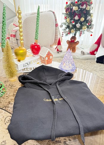 Siyah Yüksek Yakalı Kadın Sweatshirt - Görsel 3