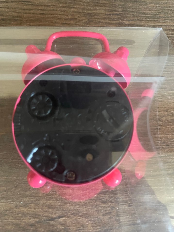 Renkli Pembe Masa Saati - Görsel 3