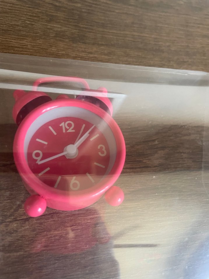 Renkli Pembe Masa Saati - Görsel 2