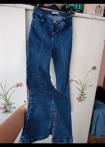 LC Waikiki Düğmeli Mavi Jean Pantolon
