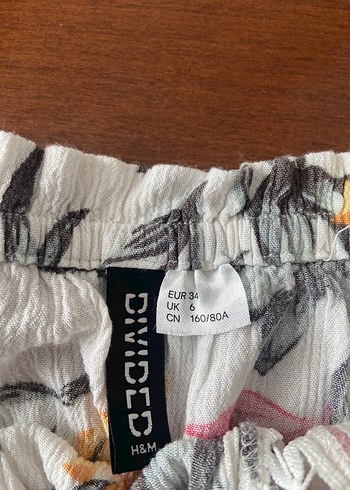H&M Kadın Haki Mini Kumaş Pantolon ve bluz birlikte