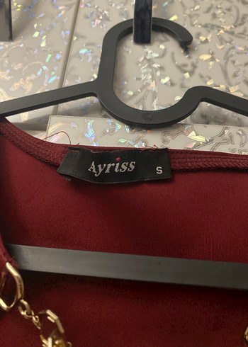 Diğer Bordo Zincir Detaylı Kolsuz Midi Bluz