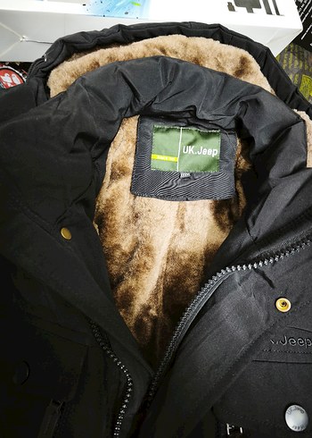 UK-JEEP Kürklü  Kapüşonlu Erkek Mont - Görsel 3