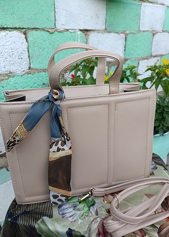 Armani Collezioni Bej Baskılı Modern Klasik Kadın Çanta