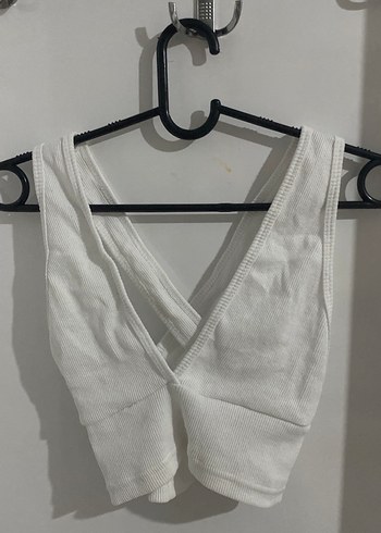 Beyaz Spor Stil Midi Bralet
