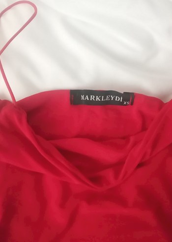 Kırmızı Askılı mini elbise - Görsel 2