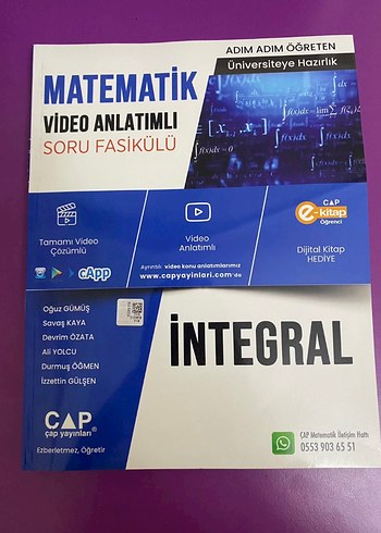 Ayt Matematik İntegral fasikül Çap yayınları