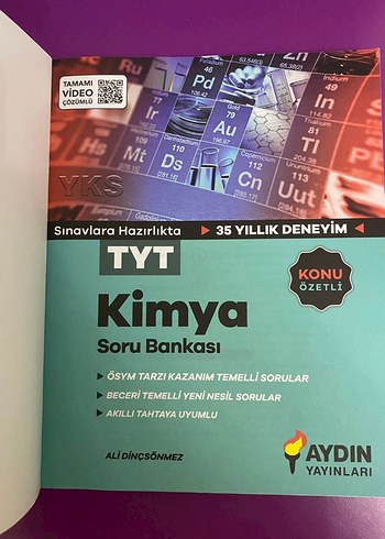  TYT Kimya Soru Bankası - Aydın Yayınları