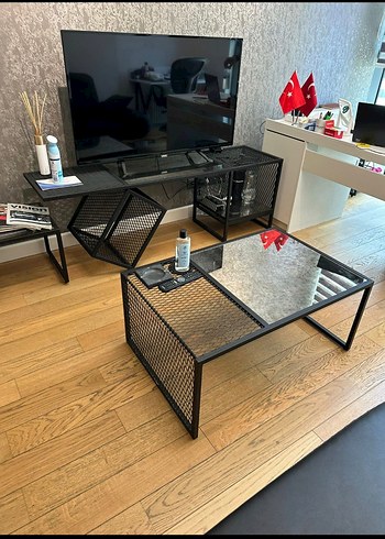 Beden siyah Renk Satılık koltuk ve tv ünitesi