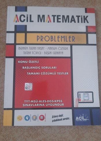 Acil Matematik Problemler Sınav Hazırlık Kitabı