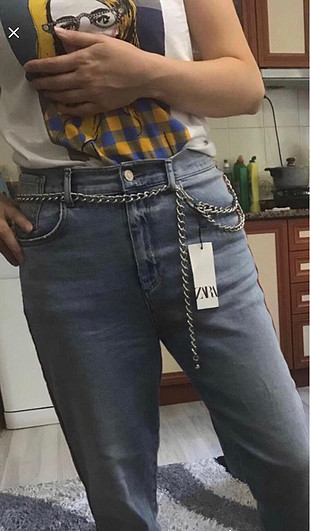 Zara Zara etiketli zincirli kemer her bedene uygundur ayarlanabilir