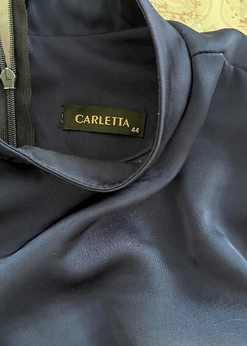 44 Beden lacivert Renk Lacivert Uzun Kollu Drapeli Kadın Elbise