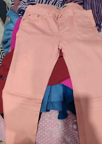 Pembe İspanyol paça pantolon