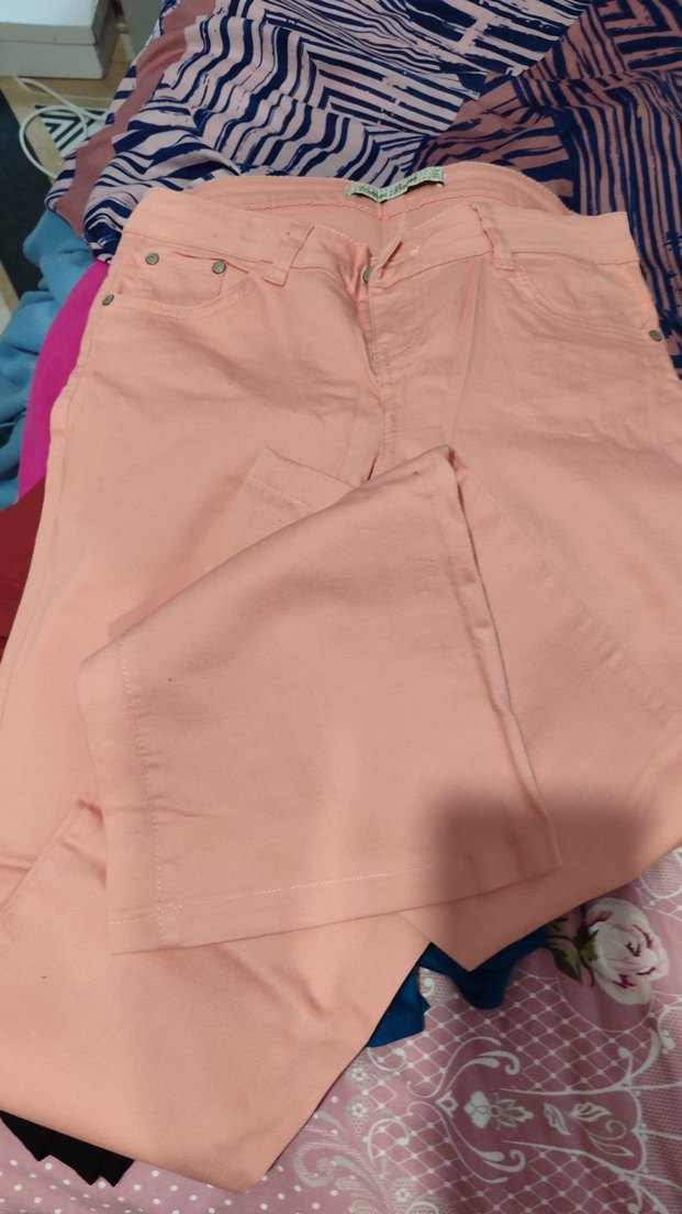 Pembe İspanyol paça pantolon - Görsel 2