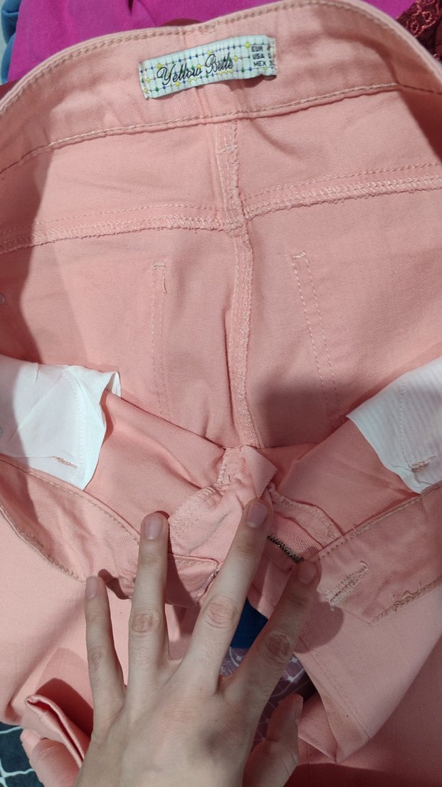 Pembe İspanyol paça pantolon - Görsel 4