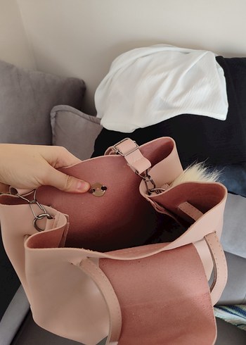 Bej Minimalist Deri Kadın Çanta - Görsel 2