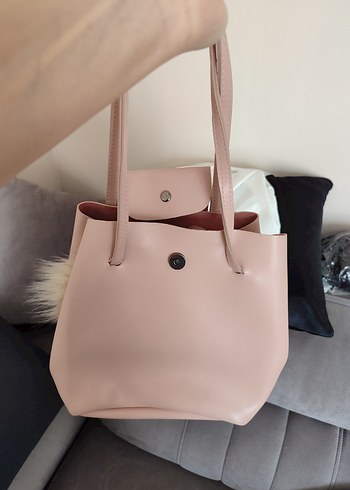 Bej Minimalist Deri Kadın Çanta - Görsel 4