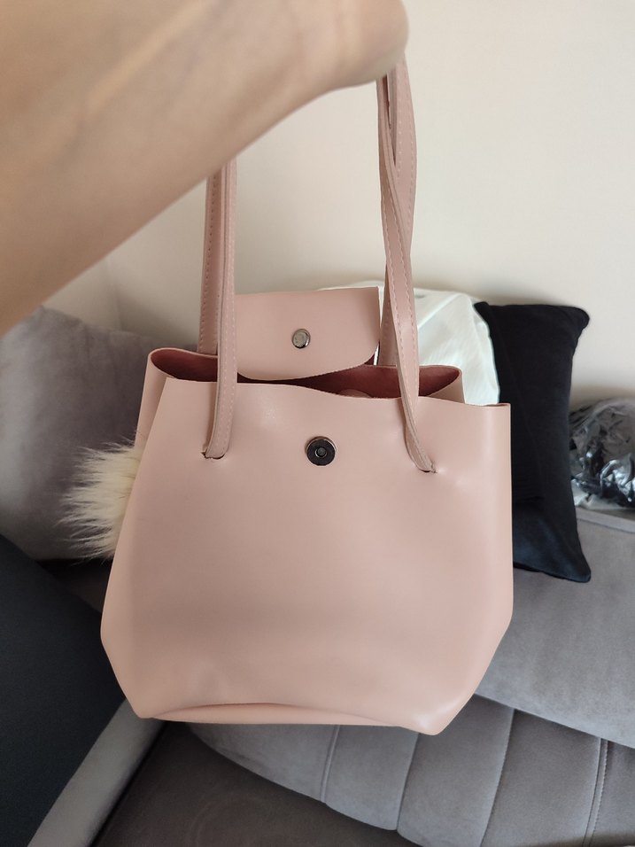 Bej Minimalist Deri Kadın Çanta - Görsel 4