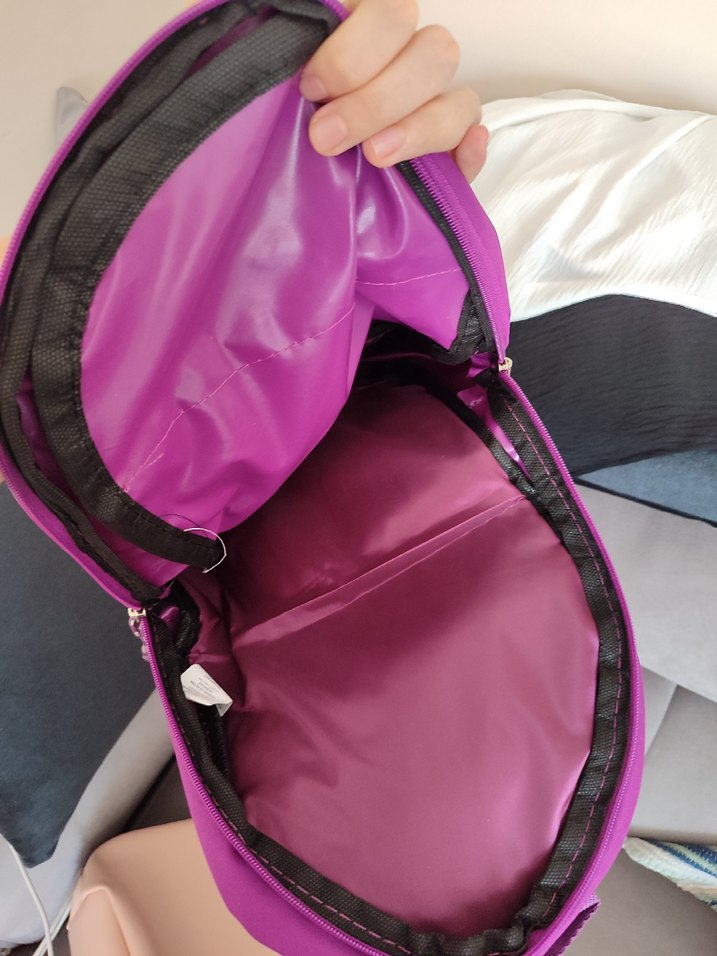 Mor Kadın Sırt Çantası Fermuarlı - Görsel 2