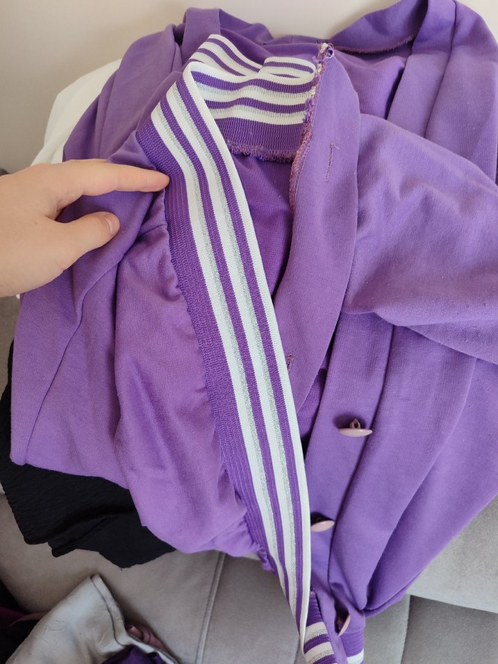 Mor Düğmeli Hırka - Görsel 4