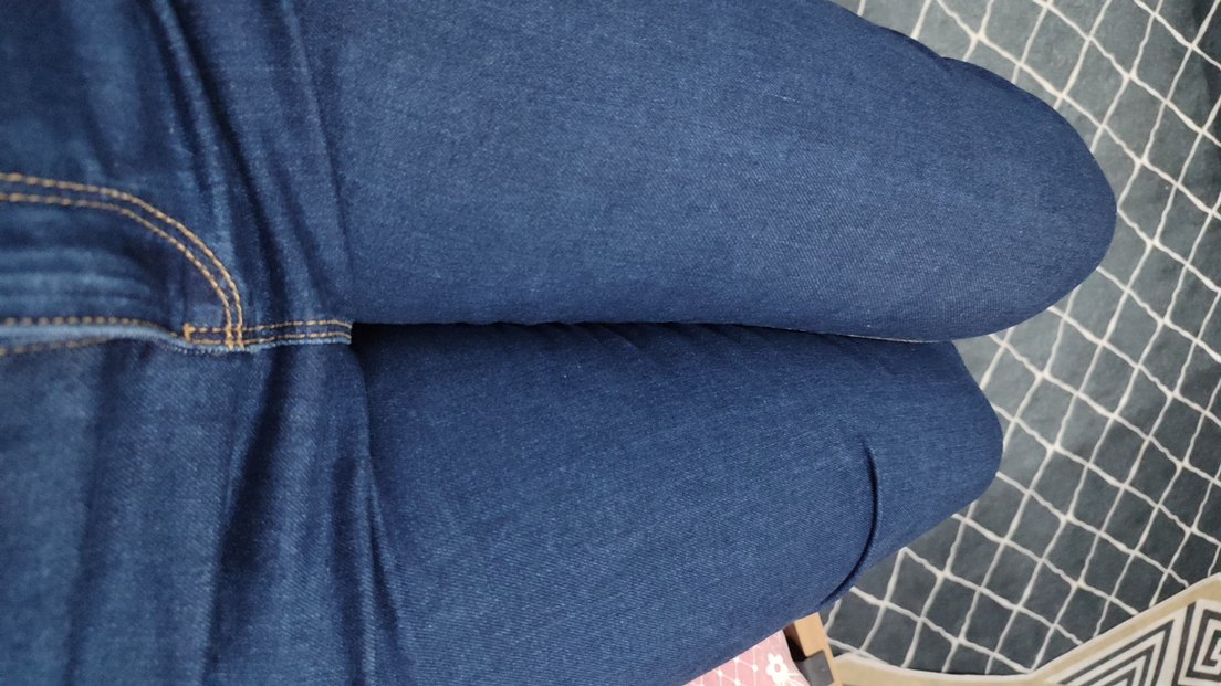 Kadın Parlak Mavi Kemerli Dar Kesim Jean - Görsel 3