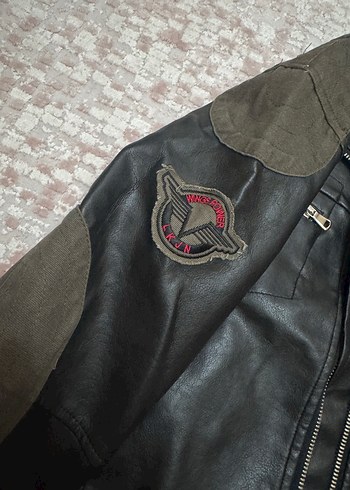 l Beden siyah Renk Siyah Deri Biker Ceket