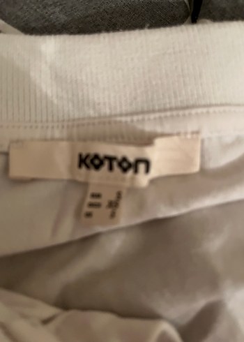 Kadın Beyaz Kısa Kollu Keten Polo Tişört - Görsel 2