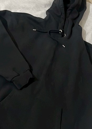 Trendyol & Milla Siyah Kapusonlu Rahat Sweatshirt