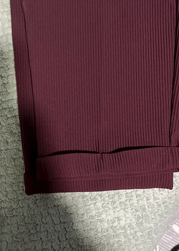 Bordo Uzun Kollu Düğmeli Kadın Gömlek - Görsel 3